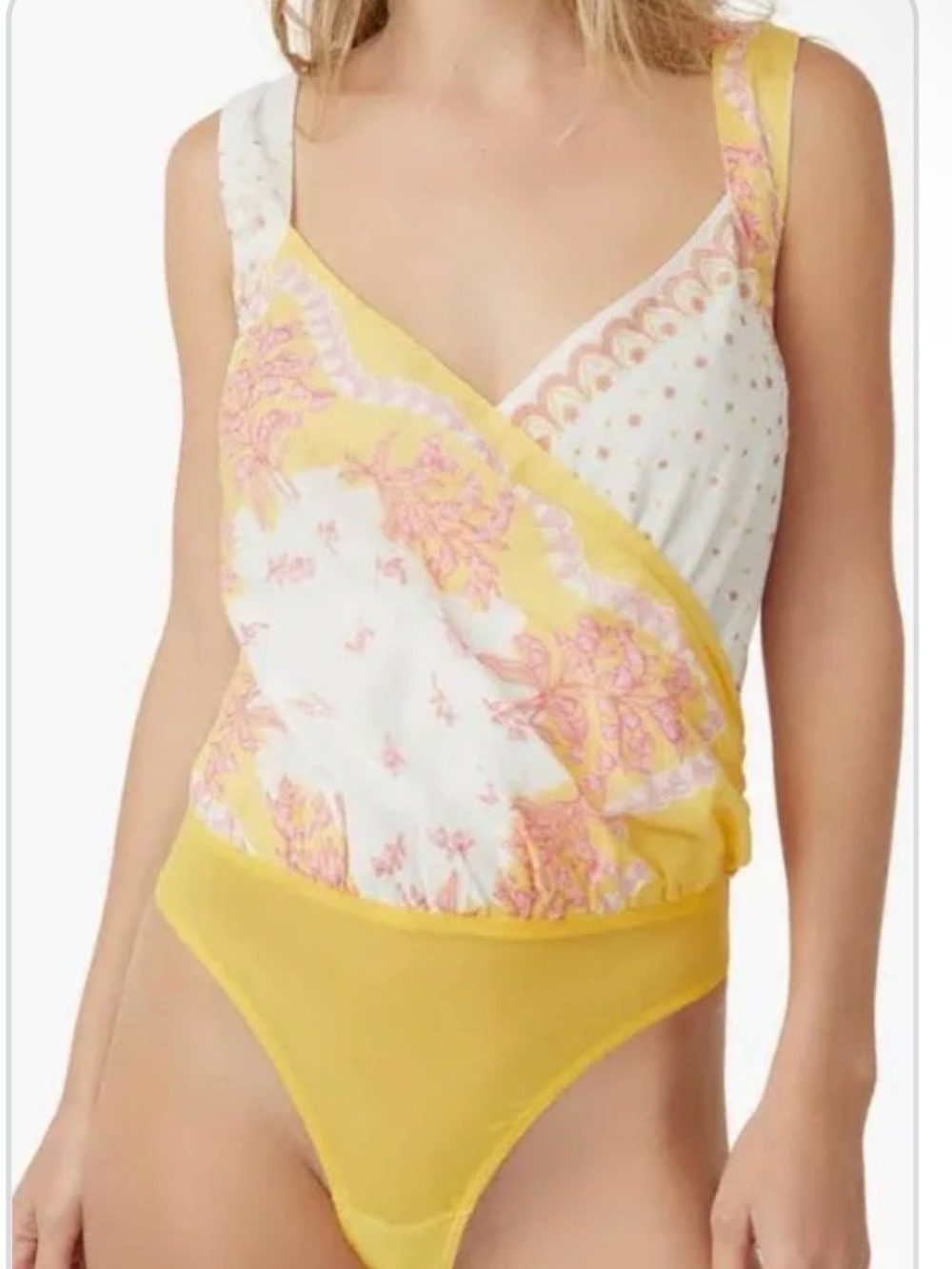 Free people sweet thing cross back Bodysuit size XS